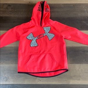 Fluorescent pink under armor hoodie